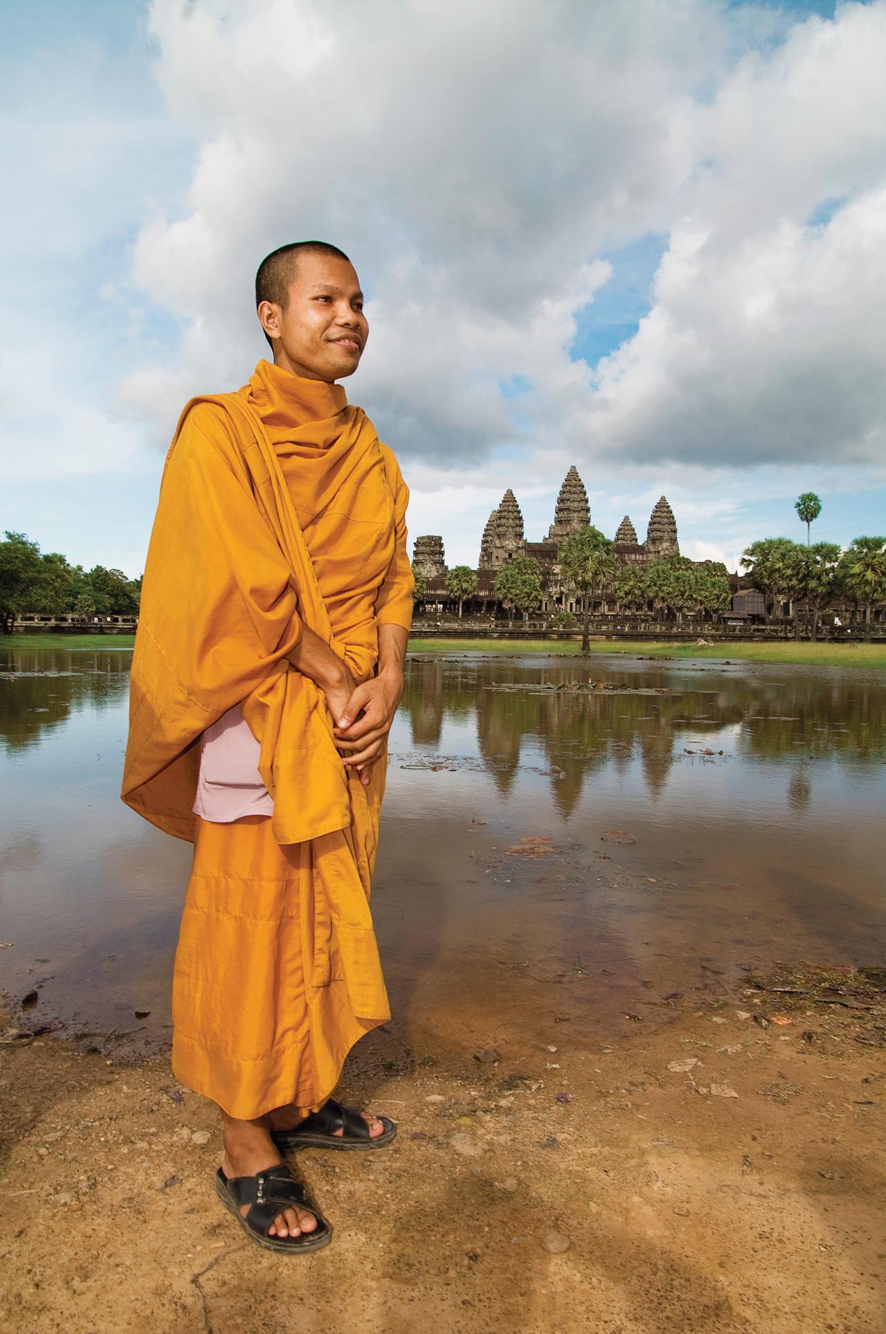 Cambodia Angkor Wat Monk Temple